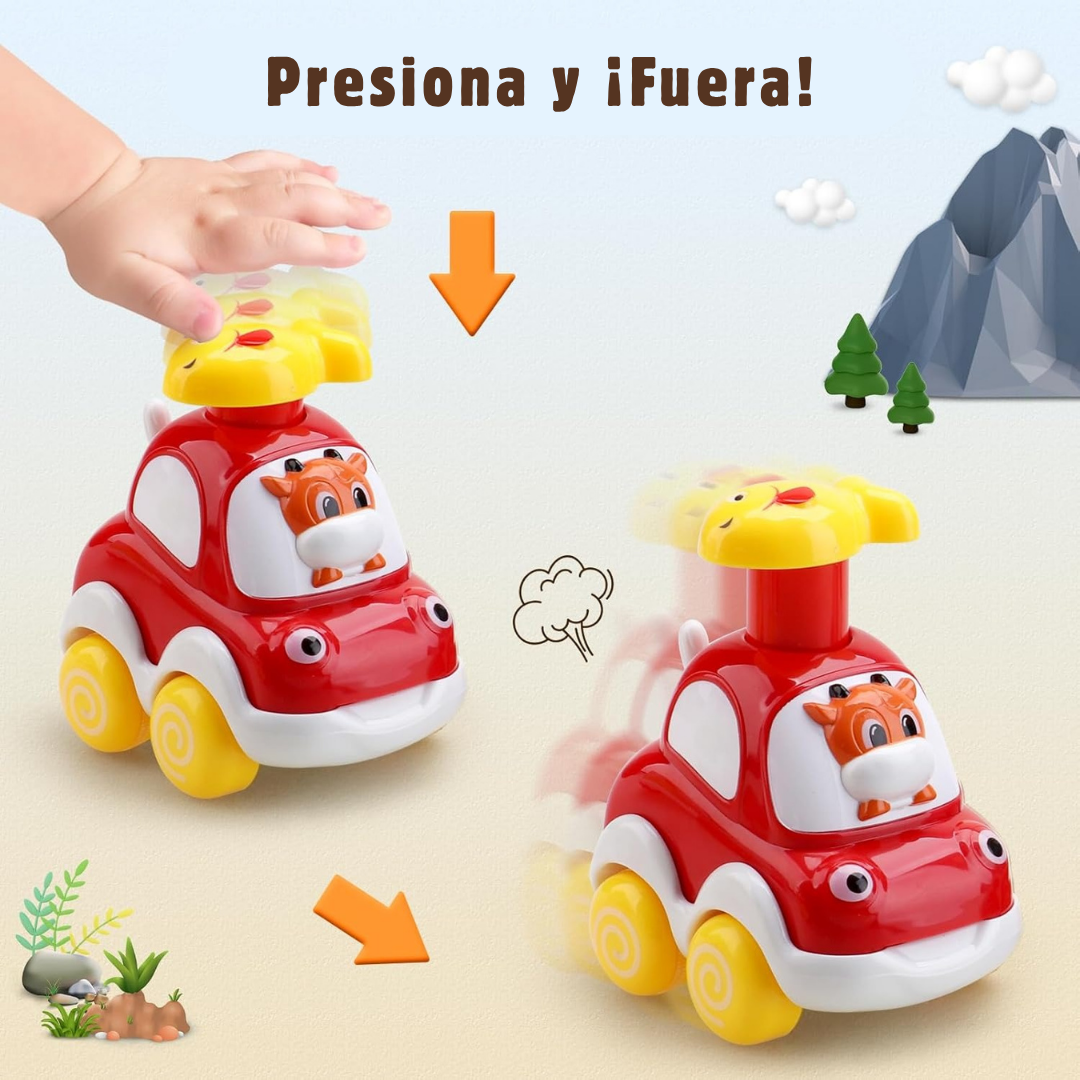 Carritos Press and Go – Juguete de impulso para diversión sin pilas