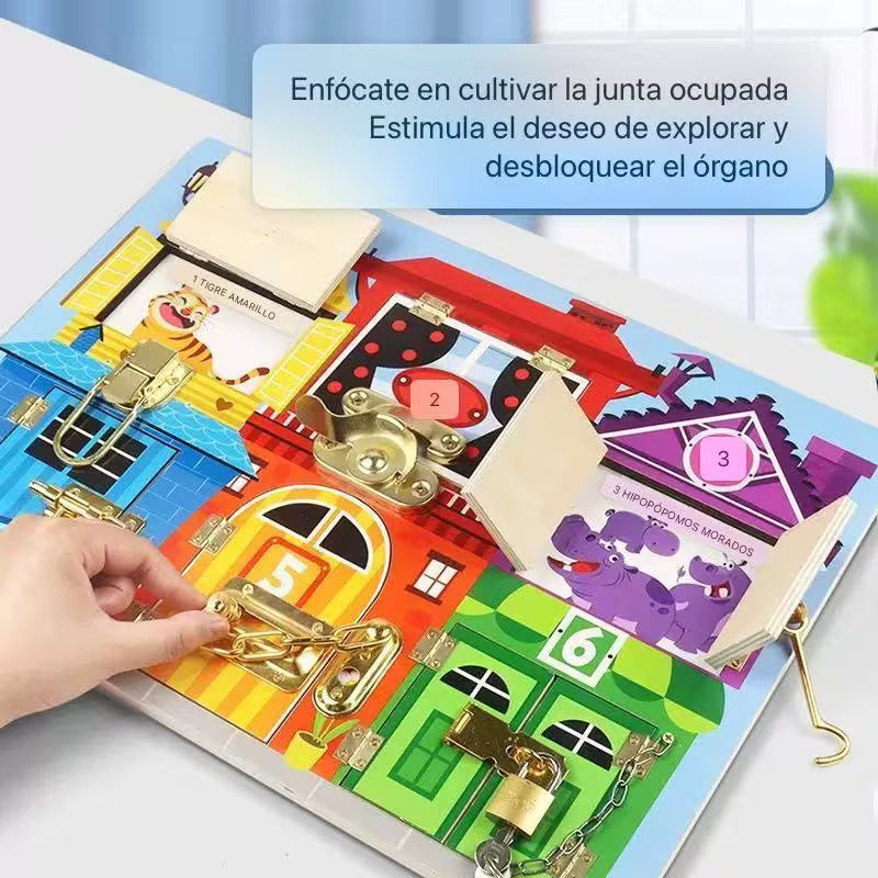 Tablero de Cerraduras – Busy Board Casas Interactivas Montessori