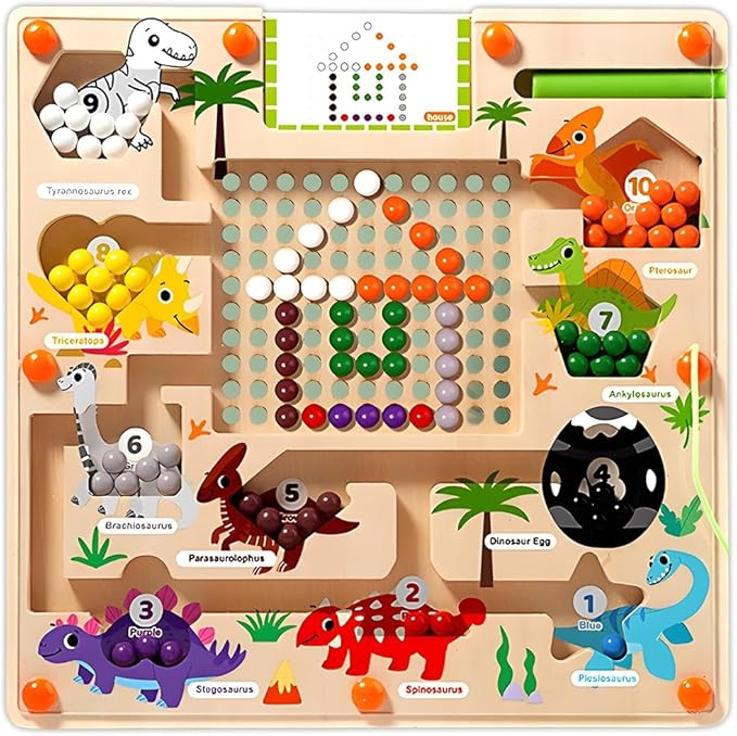 🦖 Laberinto Dinosaurios con Bolígrafo – Juego Didáctico Infantil