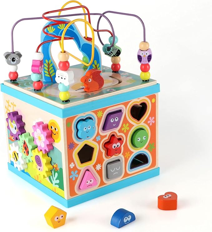 "Cubo de habilidad mágica" - Cubo de Actividades 5 en 1 (Juguete Educativo Multifuncional)