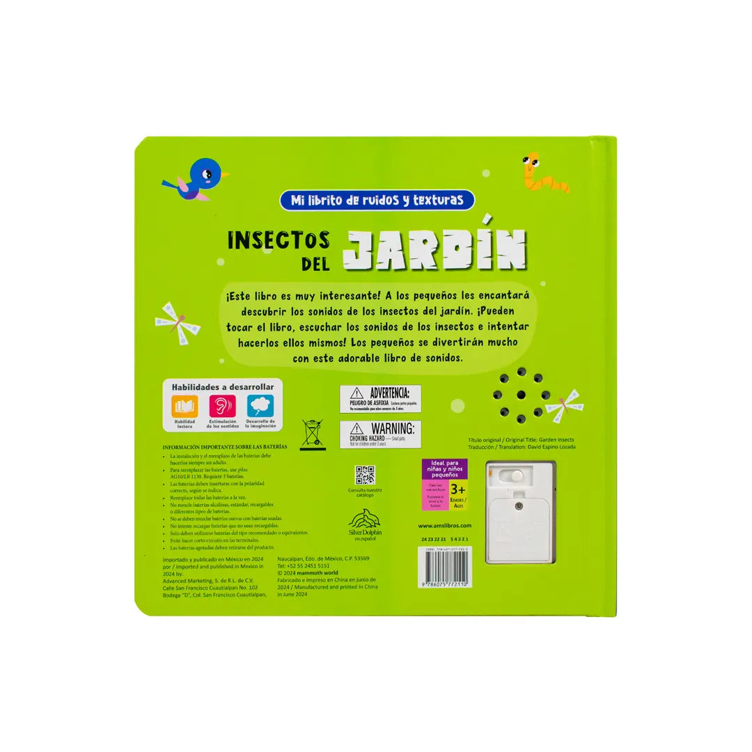 MI LIBRITO DE RUIDOS Y TEXTURAS: INSECTOS DEL JARDIN