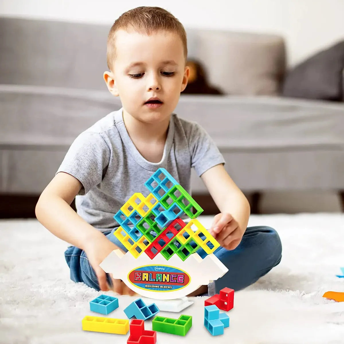 ⚖️ CuboBalance de Madera – Juego de Equilibrio y Habilidad Infantil