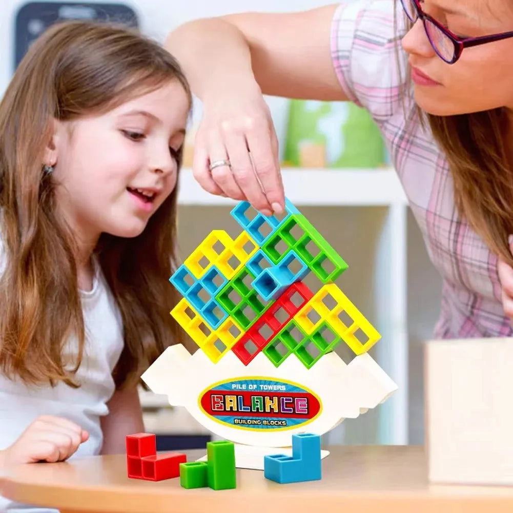 ⚖️ CuboBalance de Madera – Juego de Equilibrio y Habilidad Infantil