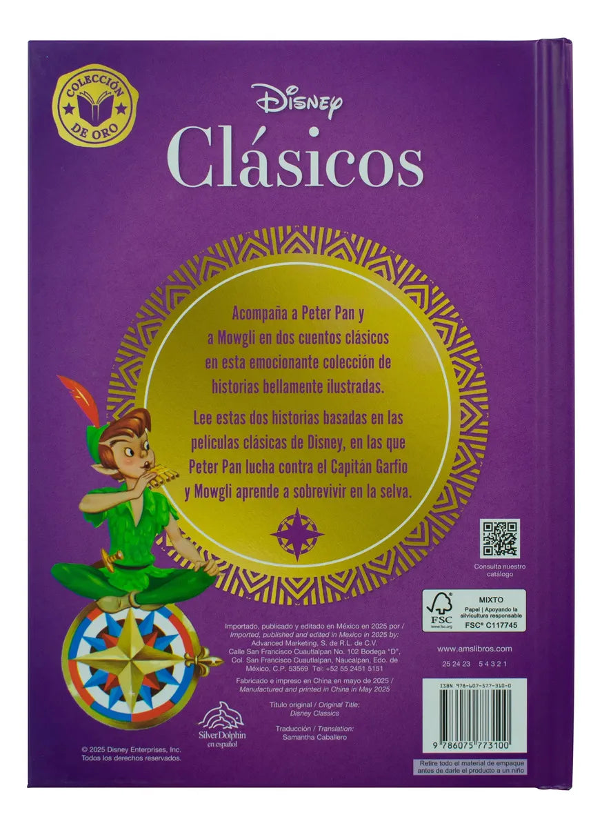 Libro Disney Peter Pan y Mowgli – Tapa dura