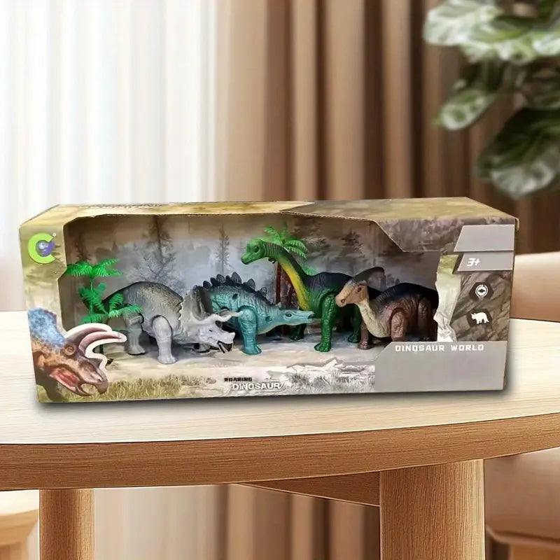 "DinoMóviles" - Set de 4 Dinosaurios con Caminata Automática