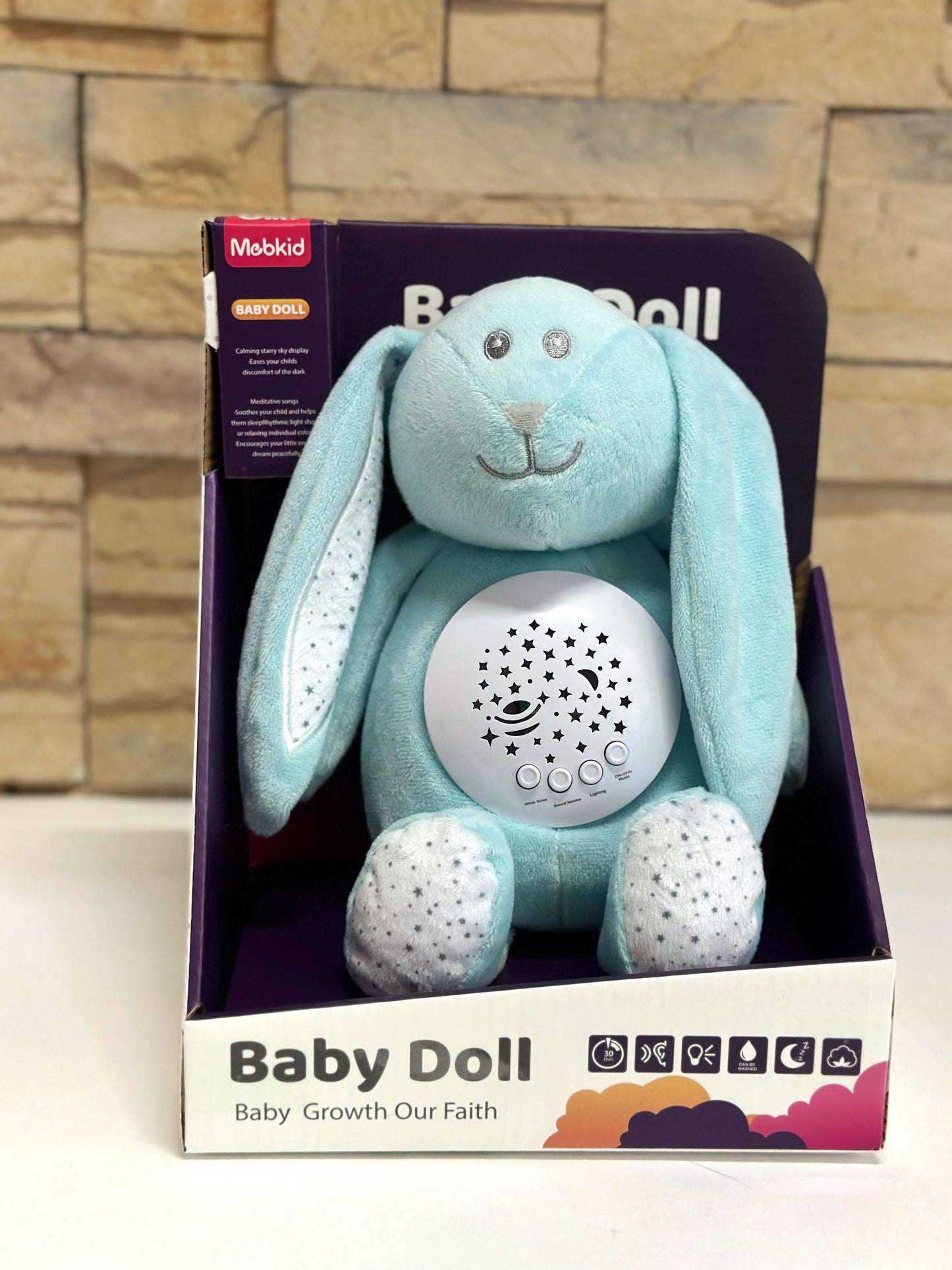 Peluche Arrullo Nocturno: Osito y Conejito con Sonidos Relajantes
