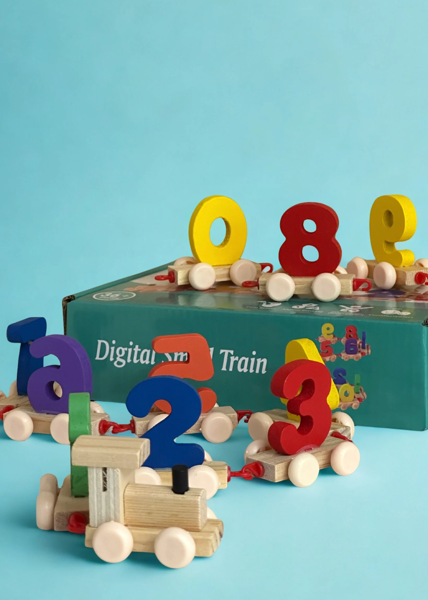 "TreniAprende" - Tren Educativo de Madera con Números y Formas