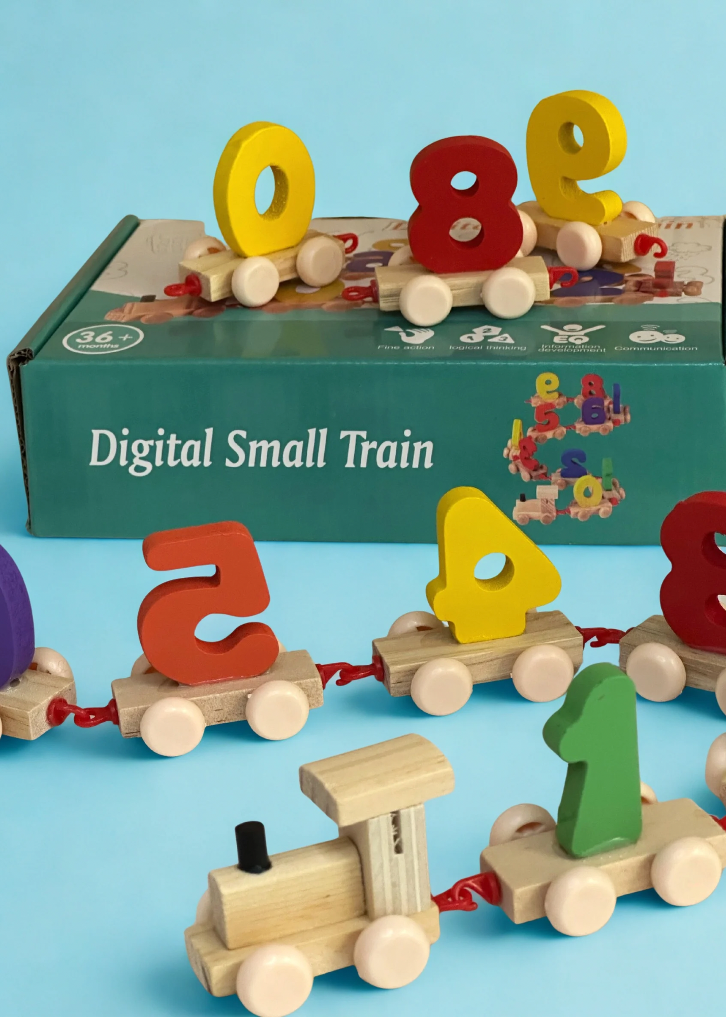 "TreniAprende" - Tren Educativo de Madera con Números y Formas