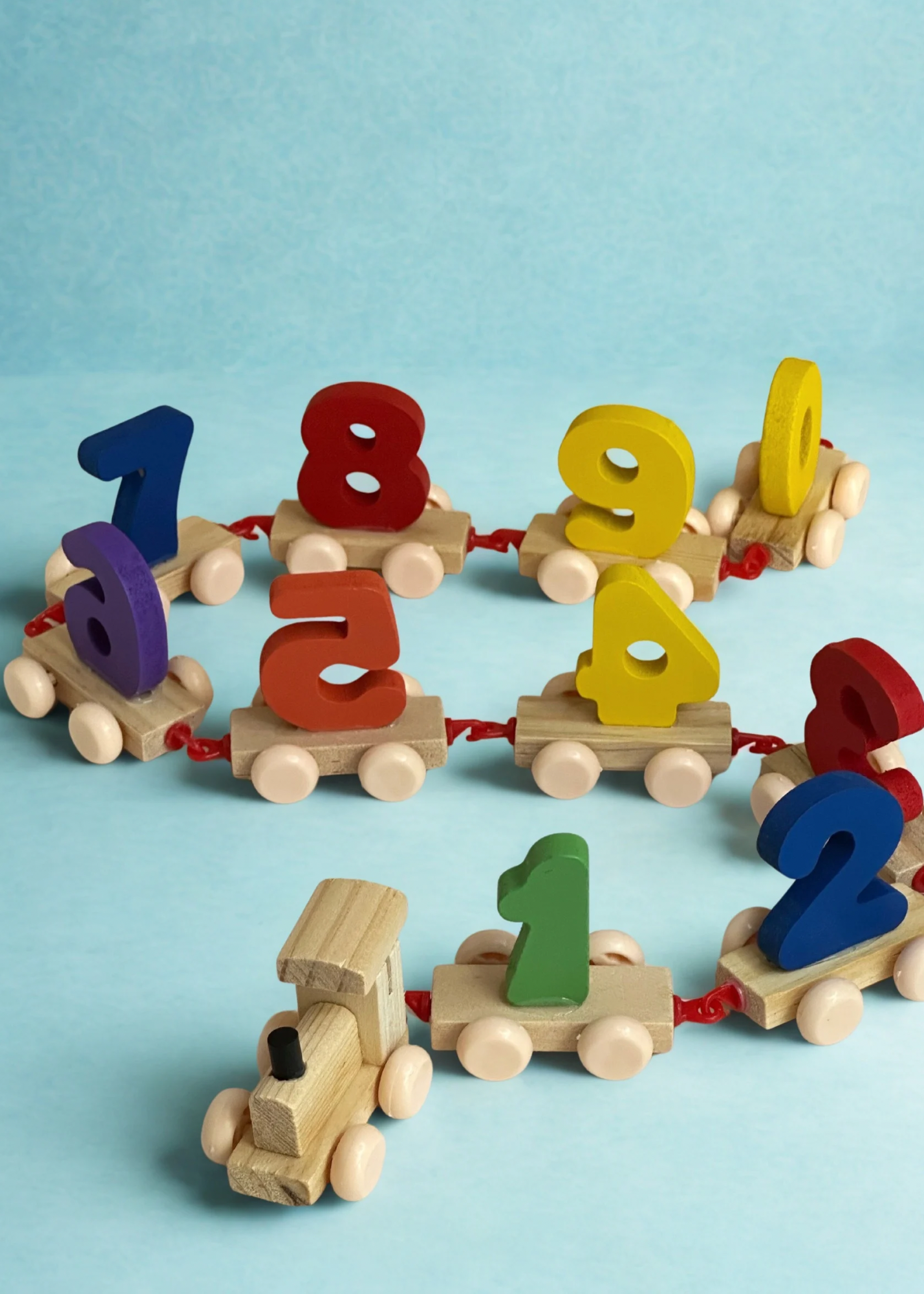 "TreniAprende" - Tren Educativo de Madera con Números y Formas