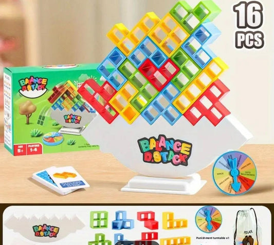 ⚖️ CuboBalance de Madera – Juego de Equilibrio y Habilidad Infantil