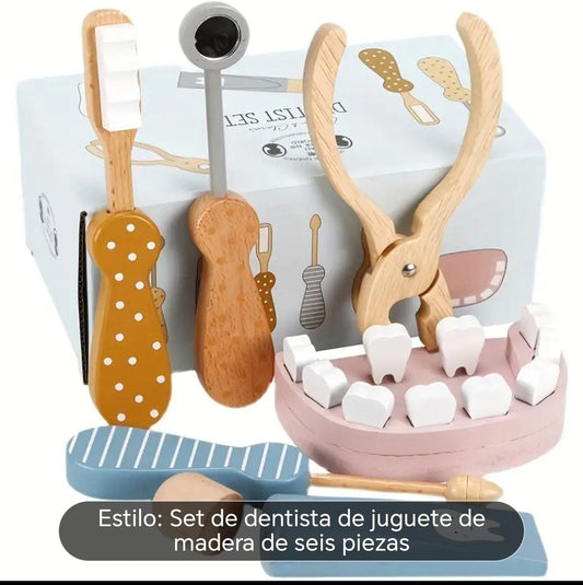 🦷 Set de Dentista Didáctico de Madera – Juego de Roles Infantil
