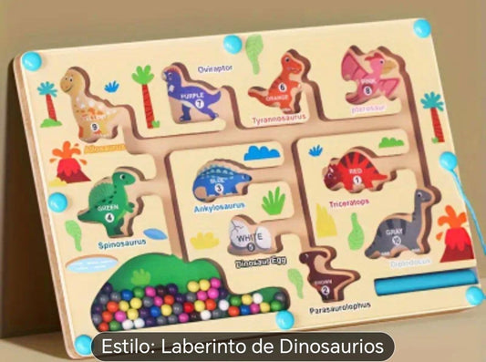 🦖 Laberinto Dinosaurios con Bolígrafo – Juego Didáctico Infantil