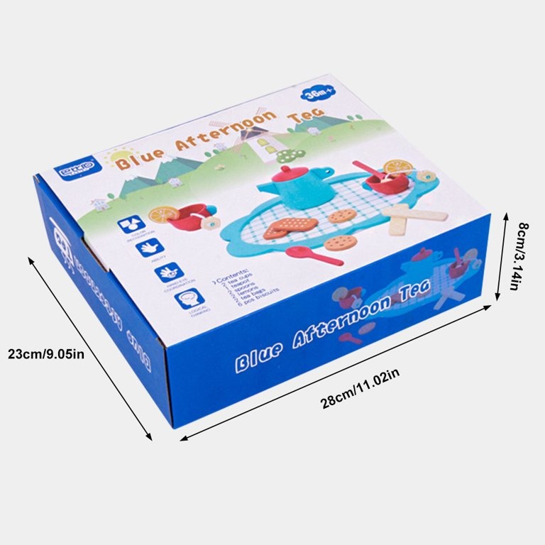 Blue Afternoon Tea — Juego de té de madera