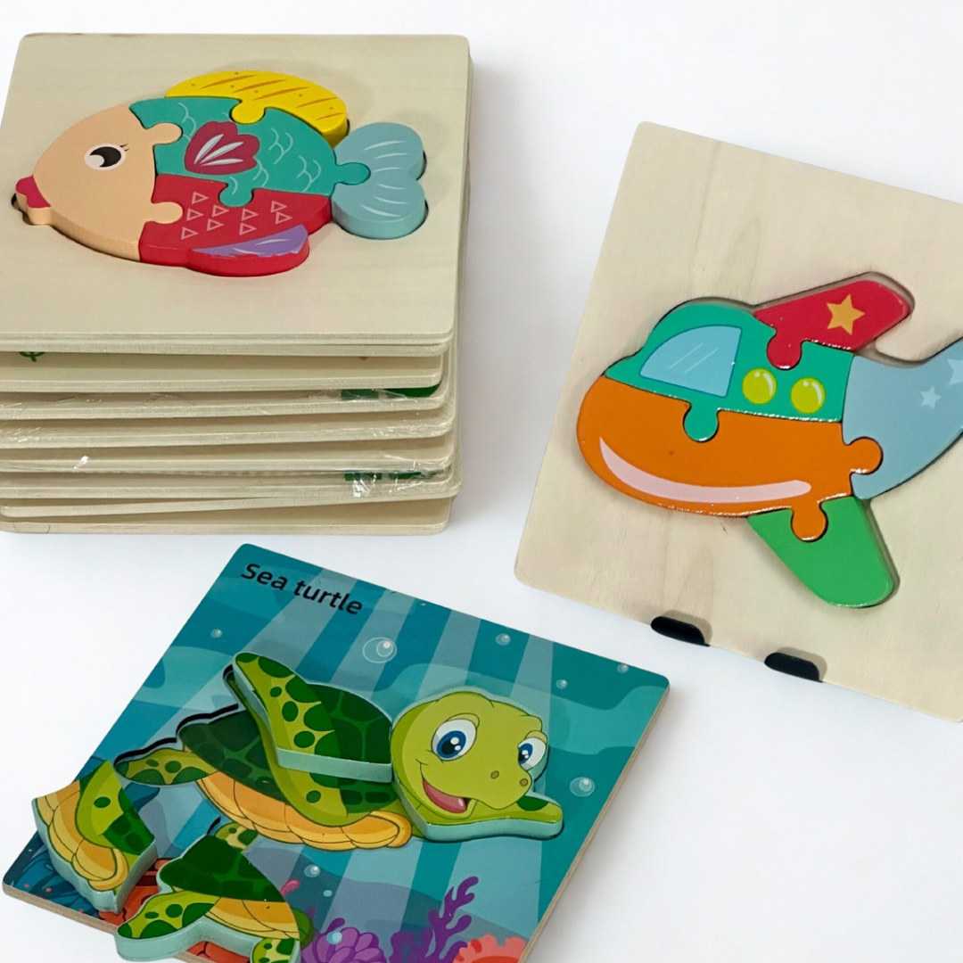 "Pequepuzzle: Aprendo Jugando" Rompecabezas de Madera con Encantadores Diseños