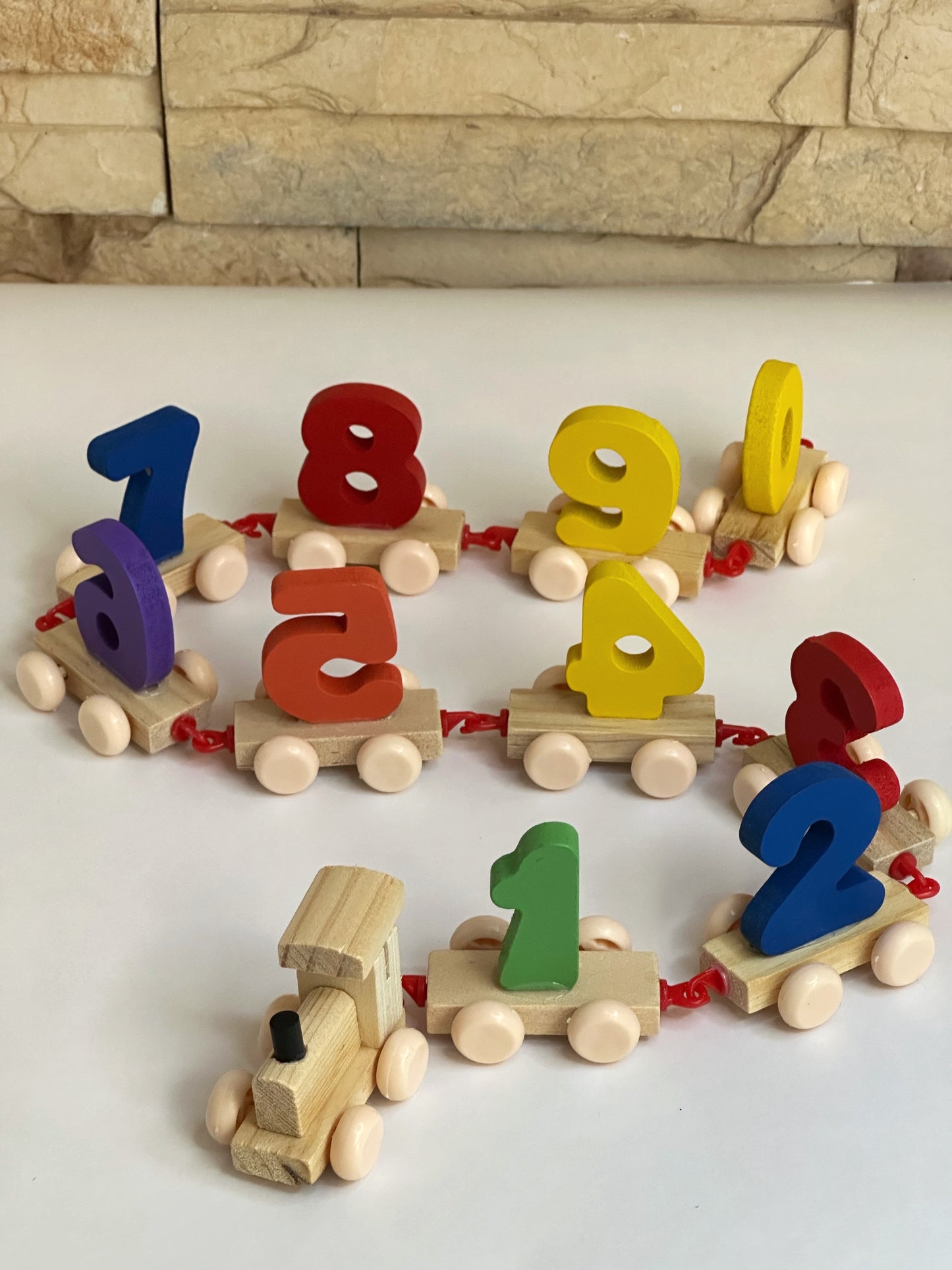 "TreniAprende" - Tren Educativo de Madera con Números y Formas