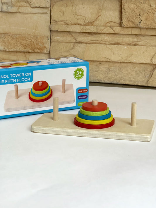 "Torre Mágica Tous" - Juego de Apilamiento Premium de Madera Maciza