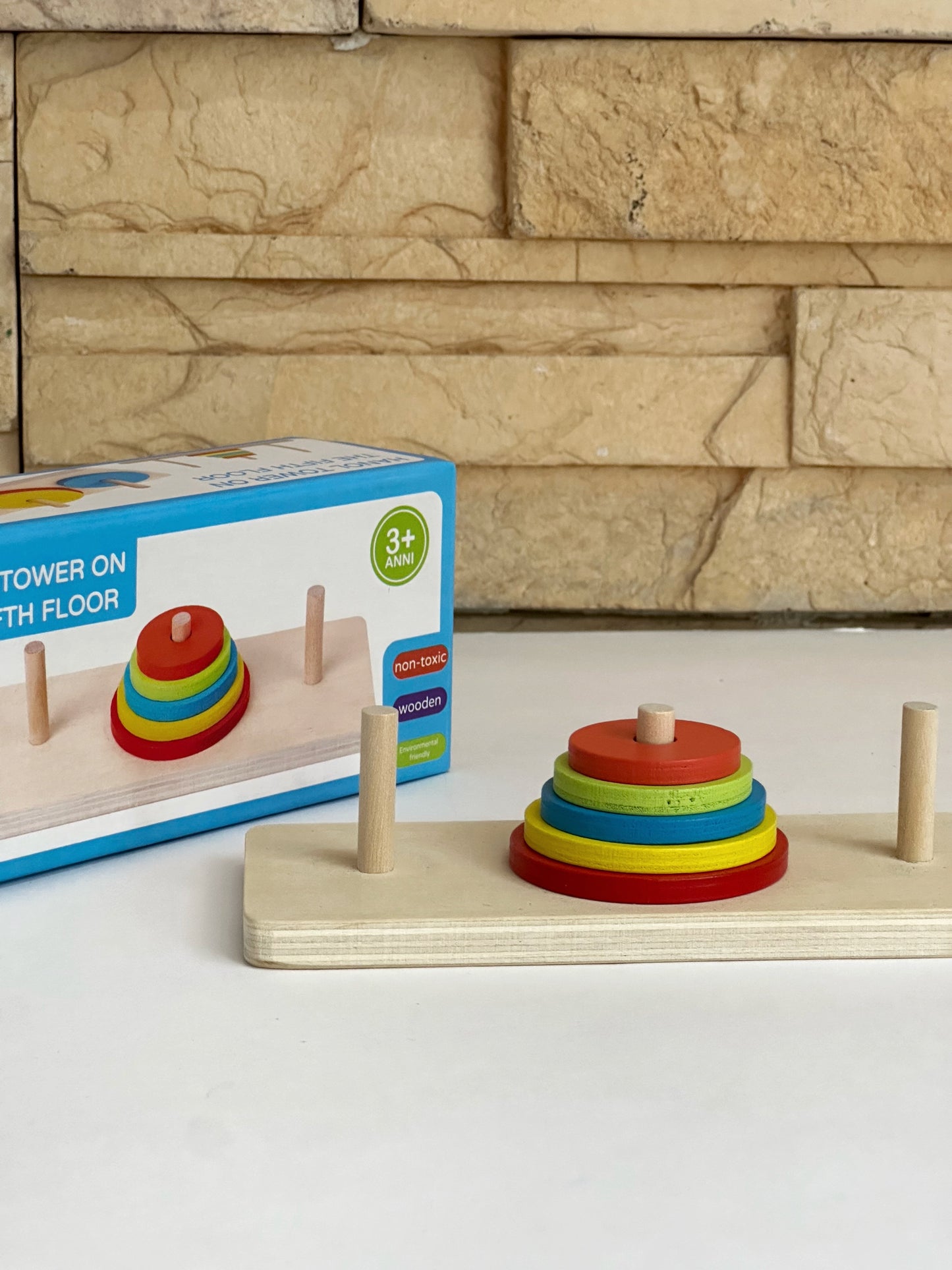 "Torre Mágica Tous" - Juego de Apilamiento Premium de Madera Maciza