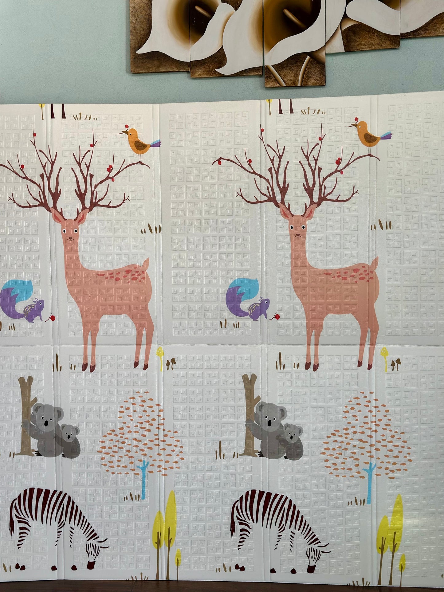 Tapete de Juego para Bebé Animales del Bosque - Doble Cara