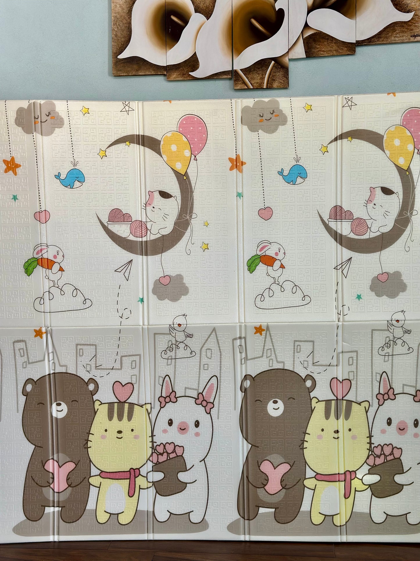 Tapete de Juego para Bebé Animales del Bosque - Doble Cara