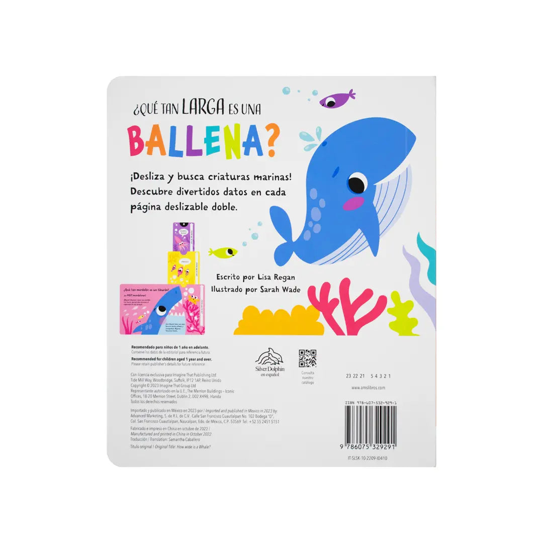 LIBRO INFANTIL DESLIZA Y BUSCA: ¿QUÉ TAN LARGA ES UNA BALLENA?