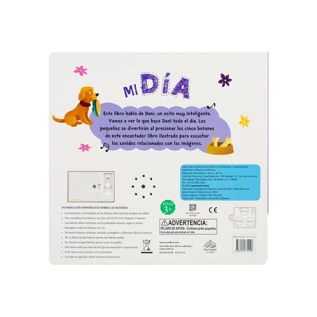 LIBRO INFANTIL: Botones de Silicón mi día