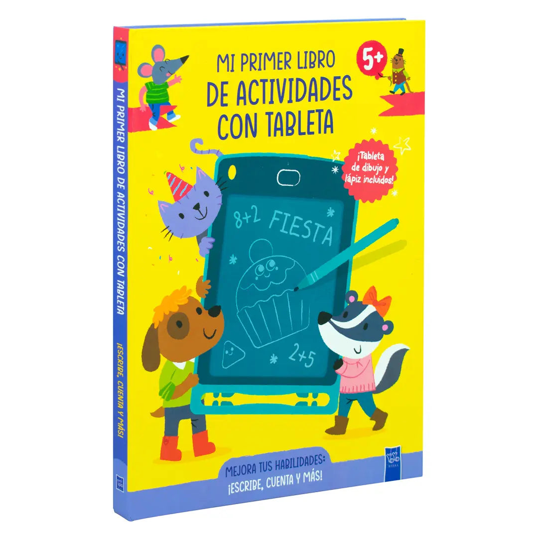 MI PRIMER LIBRO DE ACTIVIDADES CON TABLETA 5+(AMARILLO) Y/O (VIOLETA)
