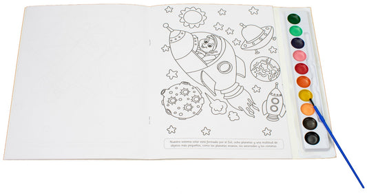Libro con Acuarelas – El Espacio para colorear