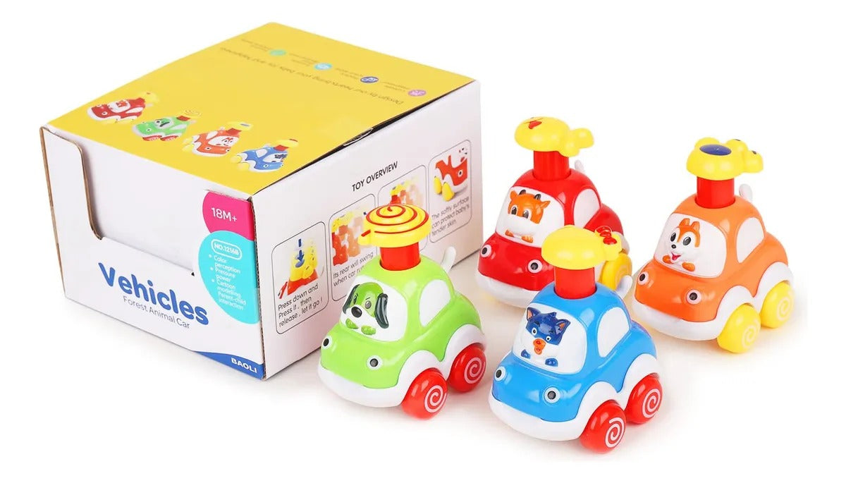 Carritos Press and Go – Juguete de impulso para diversión sin pilas