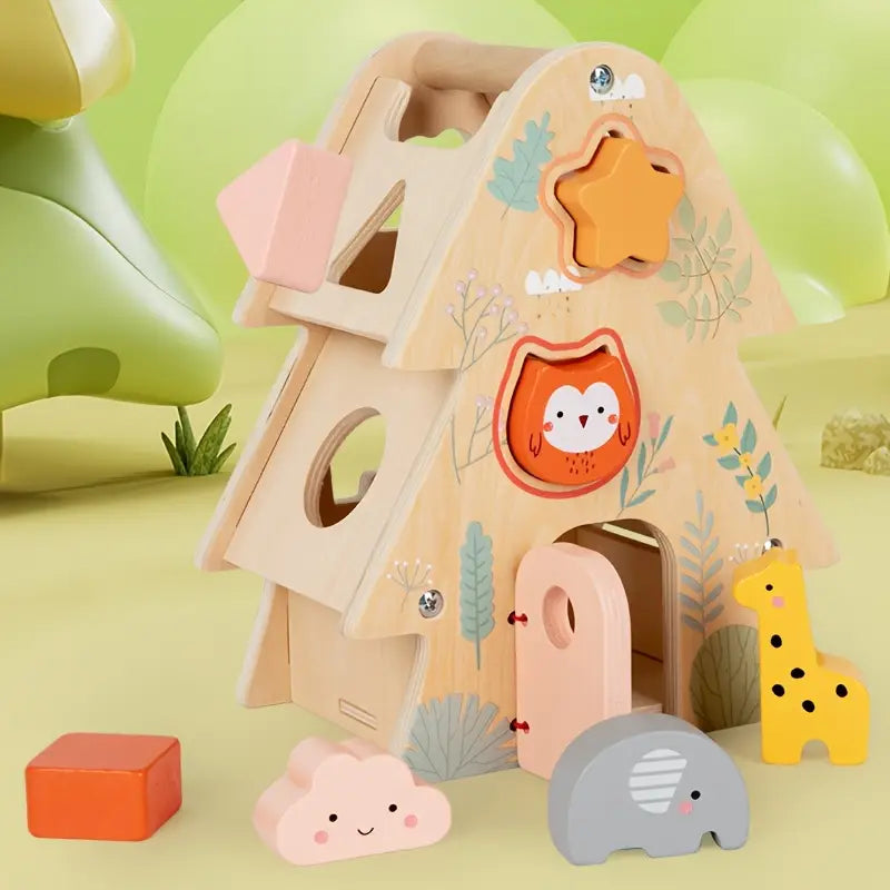 "Casa del Saber" - Casa Árbol Educativa de Madera con Laberinto Mágico