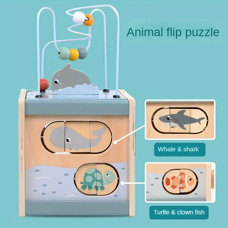 "Cubo Oceánico IQ" - Cubo Dinámico del Océano con 6 Juegos Educativos