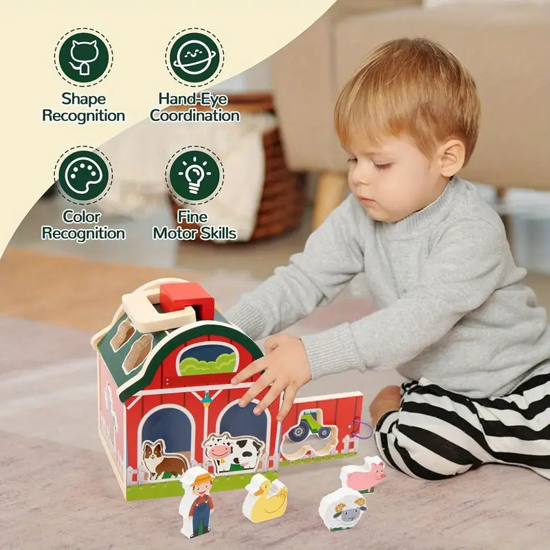 "Pequeños Granjeros" - Set de Clasificación de Animales para Bebés