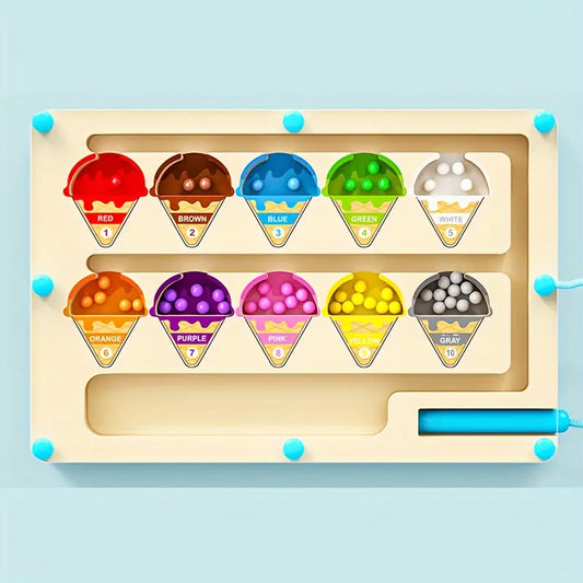 "MagiaHelados" - Set de Helados Magnéticos Educativos (10 Piezas)
