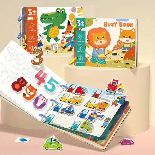 "Pega y Aprende: Libro Mágico" Juego Interactivo de Pegatinas (25 cm x 18 cm)