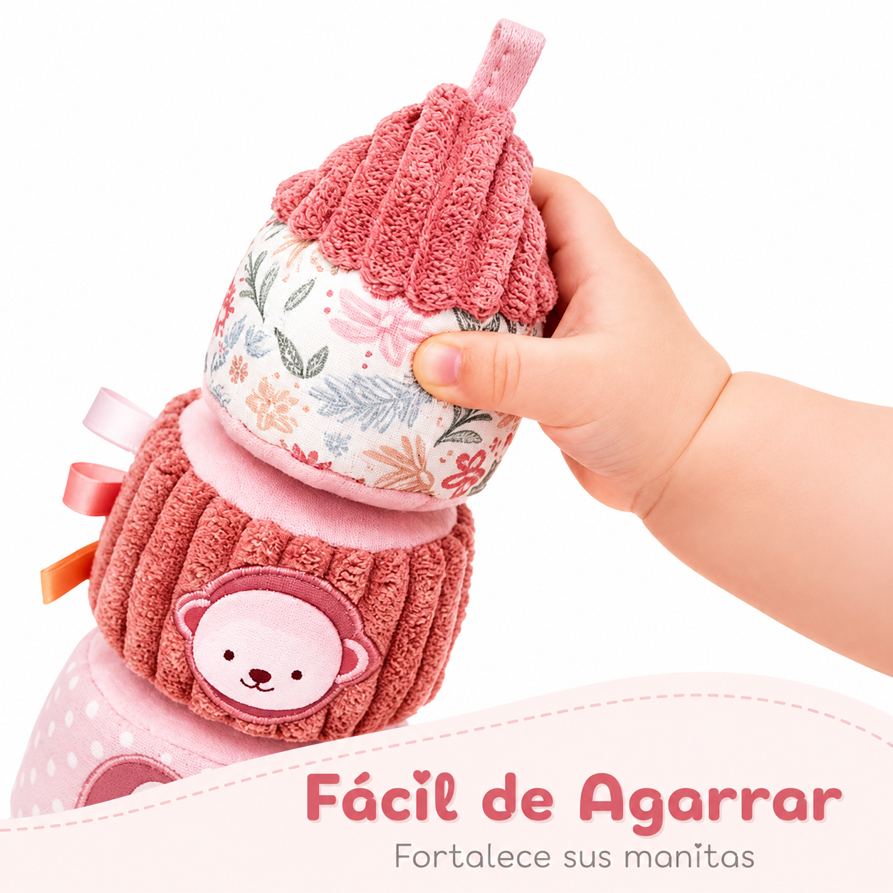 Torre de Apilamiento Sensorial – Bloques suaves para bebé