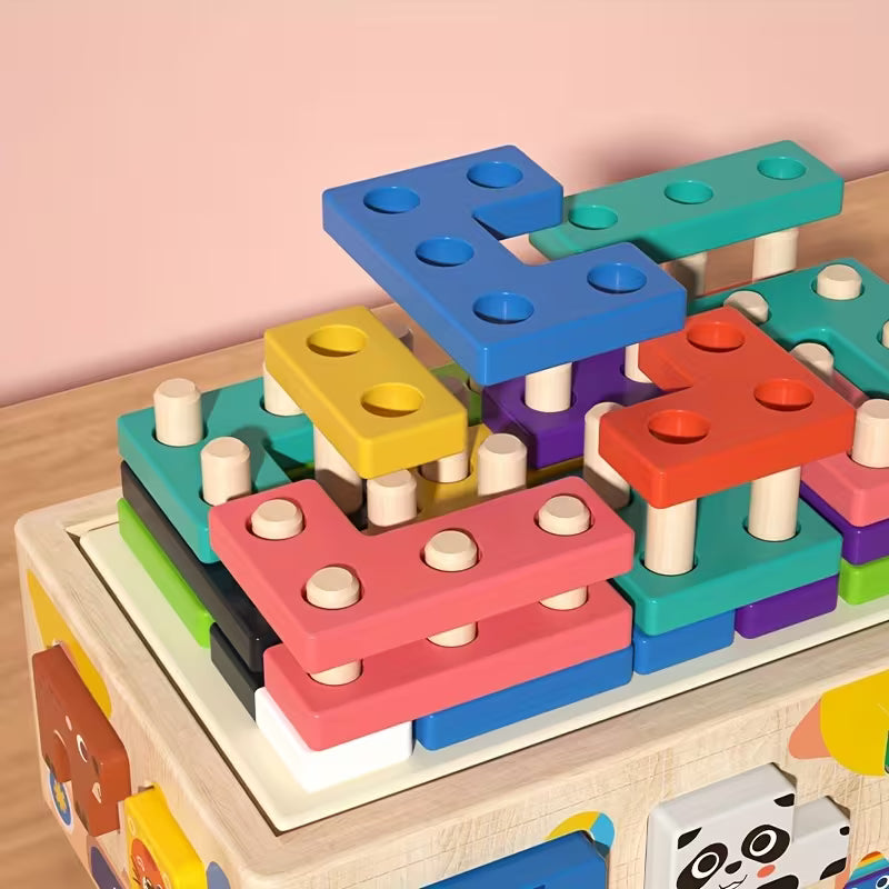 BusAnimales Constructor – Juego de Bloques y Clasificación de Madera