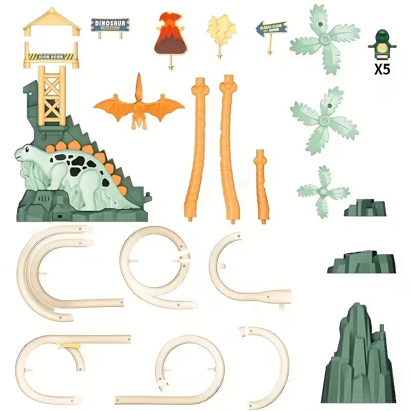 Circuito Aventura Dinosaurios con Rampas y Luces – Juego Interactivo