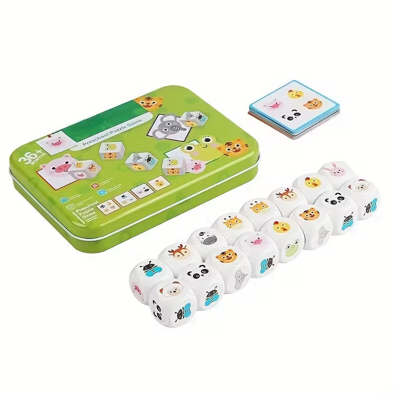 Dados Animales Didácticos – Juego de Memoria y Pareo Infantil