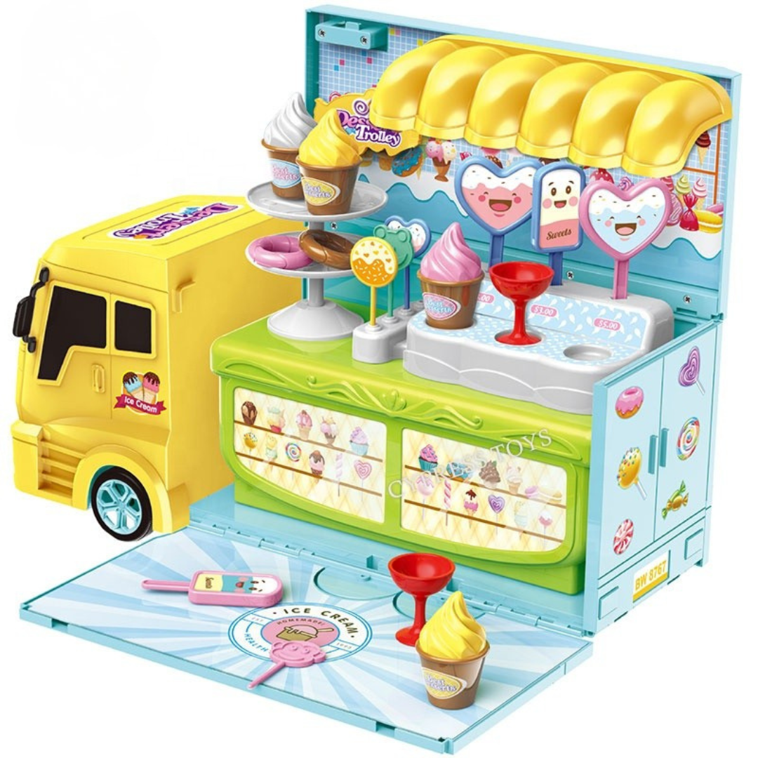 Carrito de Helados 2 en 1 – Juego Didáctico de Postres y Sabores