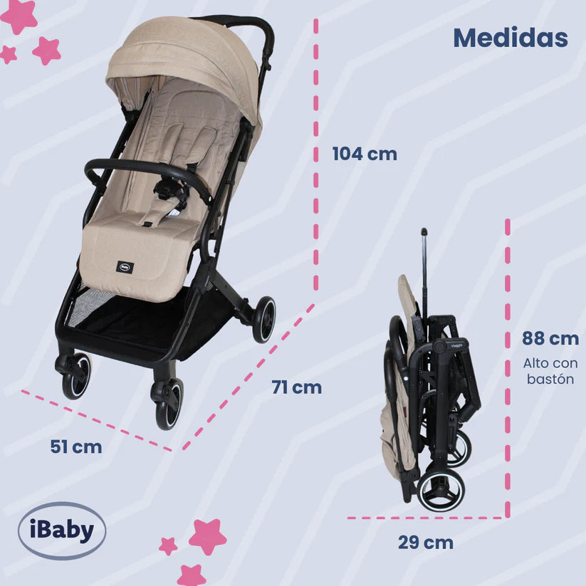 Carriola Viaggio iBaby – Plegable tipo maleta
