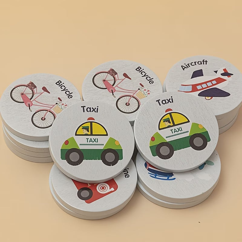 Memorama Didáctico Montessori – Números o Transporte para Aprender Jugando