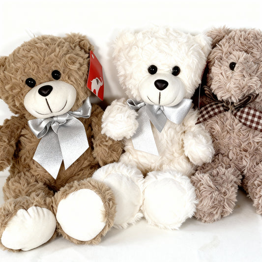 Osito de Peluche Clásico con Moño – Peluche Suave para Niños