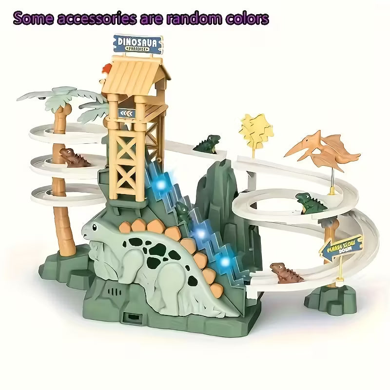 Circuito Aventura Dinosaurios con Rampas y Luces – Juego Interactivo