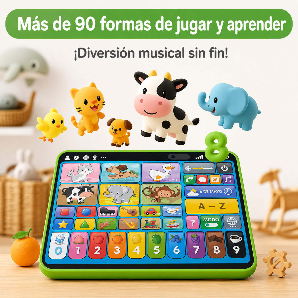 Tableta de Aprendizaje Trilingüe – Español, Inglés y Francés