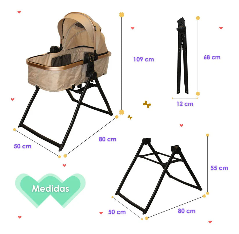Carriola Amalfi 6 en 1 iBaby – Travel System Premium