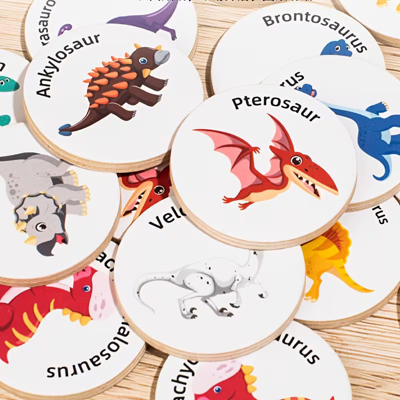 Memorama Didáctico de Dinosaurios – Juego Educativo de Madera
