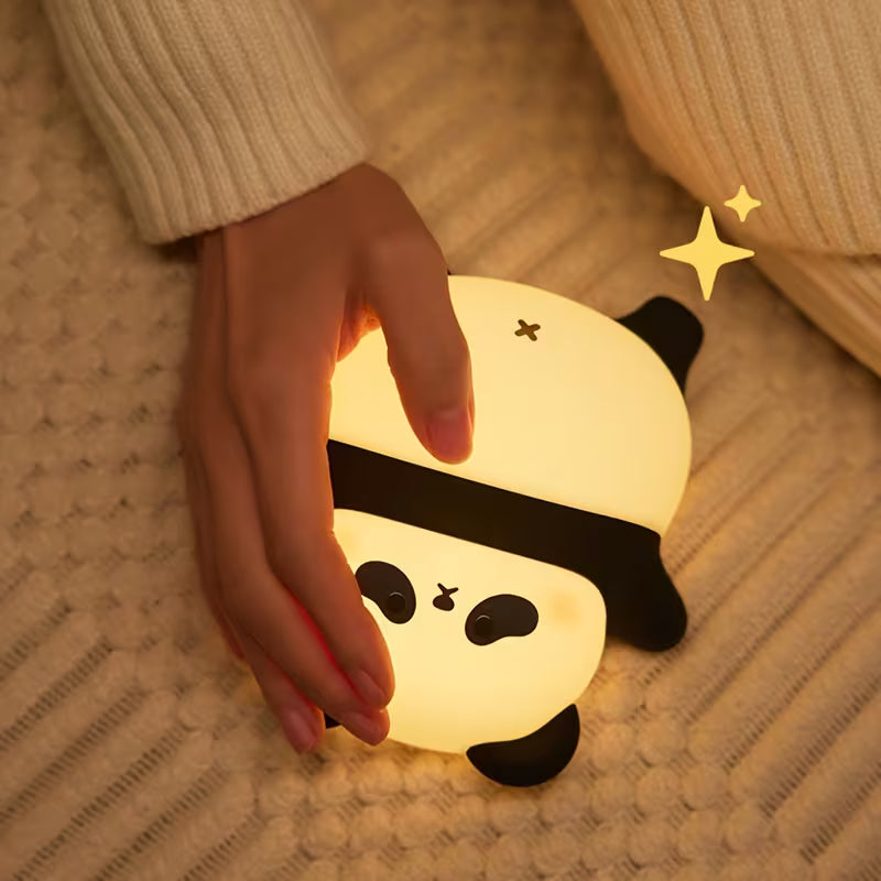 Lámpara Panda Nocturna – Silicona Suave Recargable USB 3 Niveles