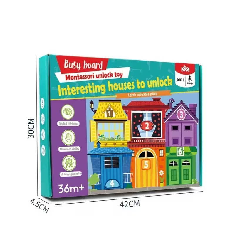 Tablero de Cerraduras – Busy Board Casas Interactivas Montessori