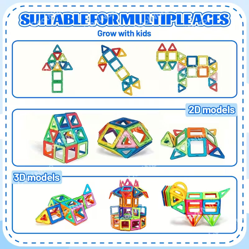 Bloques Magnéticos de Construcción – Juego STEM Creativo
