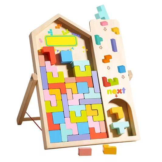 Tetris de Madera Didáctico 3D – Rompecabezas Creativo Infantil