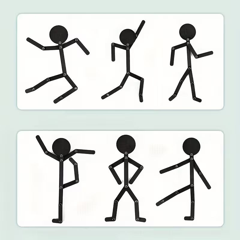 Wooden Man Articulado – Figura de Madera Didáctica con Tarjetas